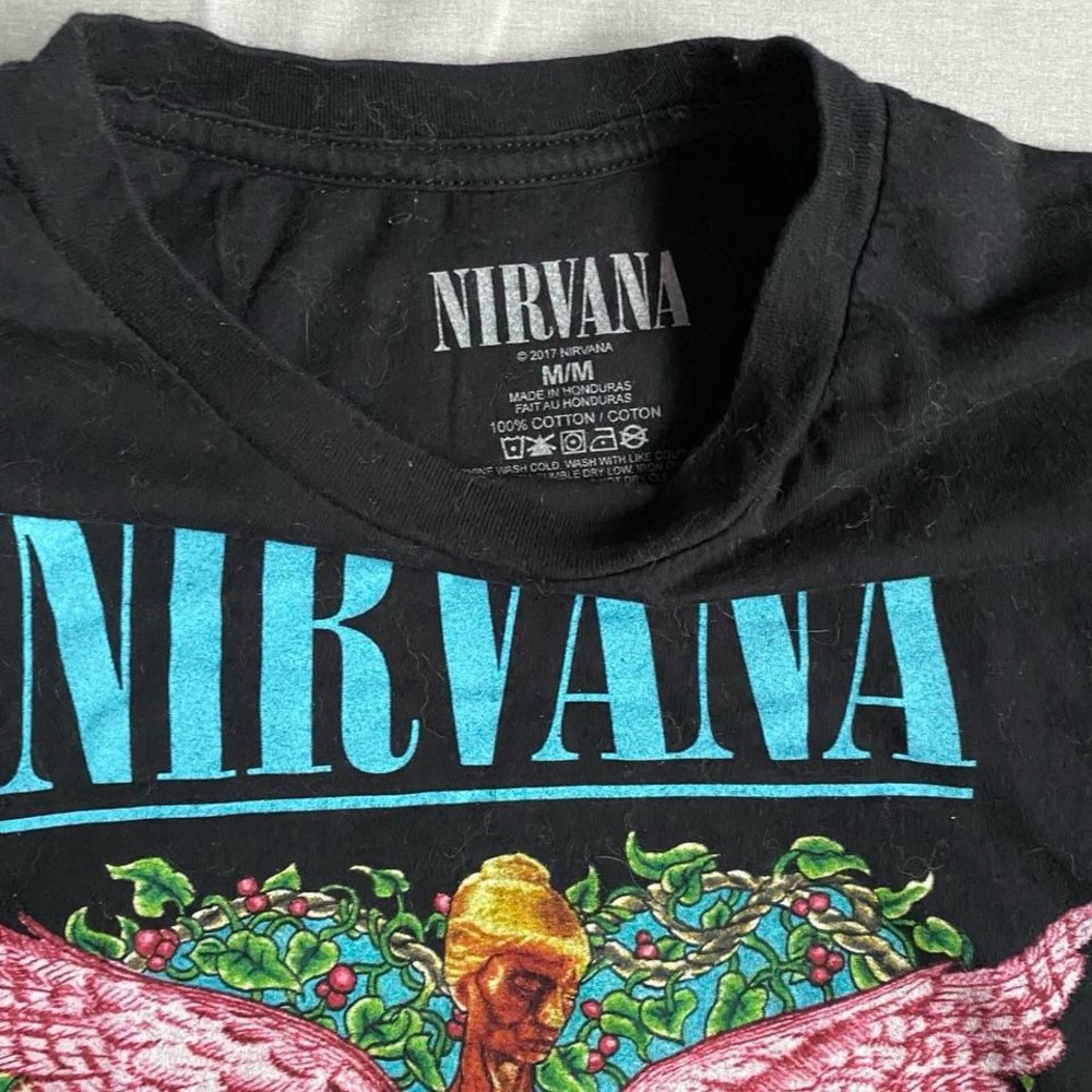 Nirvana In Utero Black Graphic T-Shirt - Picture 4 of 6